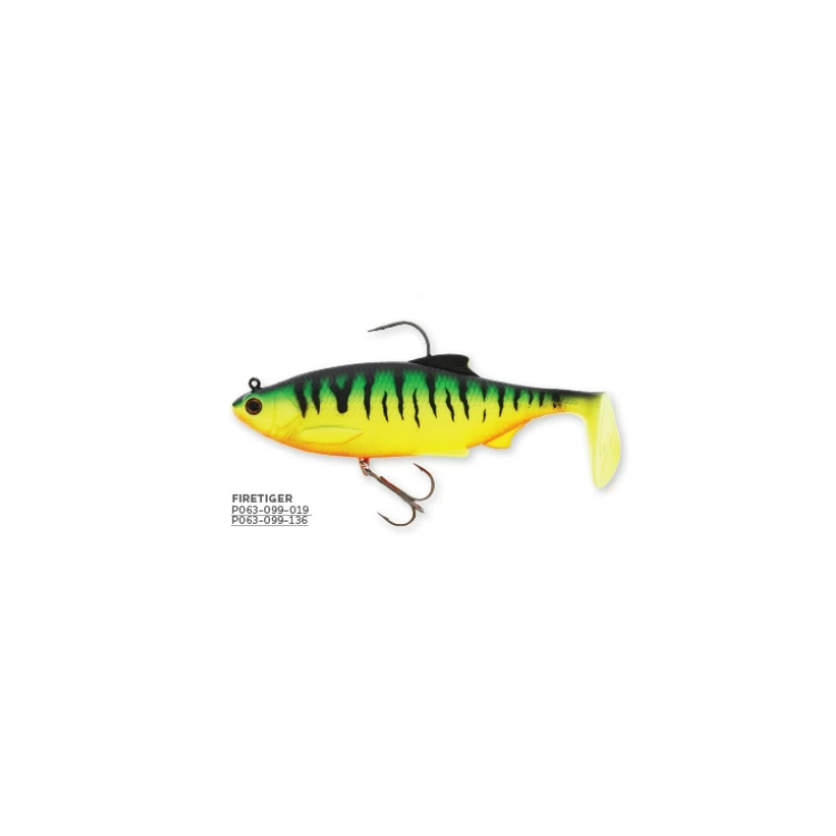 RICKY THE ROACH SHADTAIL R'N R 18 CM 113GR SINKING  FIRE TIGER